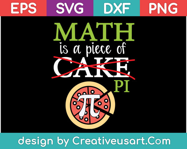 Las matemáticas son un pedazo de (pastel) Pi Funny Math Pi Day SVG PNG Cortar archivos imprimibles