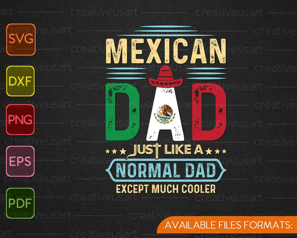 Mexicaanse vader net als normale vader behalve veel koeler Mexico SVG PNG afdrukbare bestanden