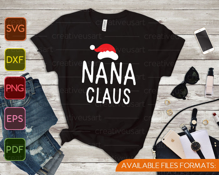 Nana Claus Navidad SVG PNG Cortar archivos imprimibles