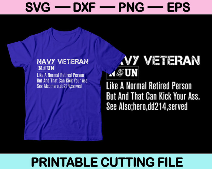 Archivos imprimibles de corte SVG de veterano de la Marina 