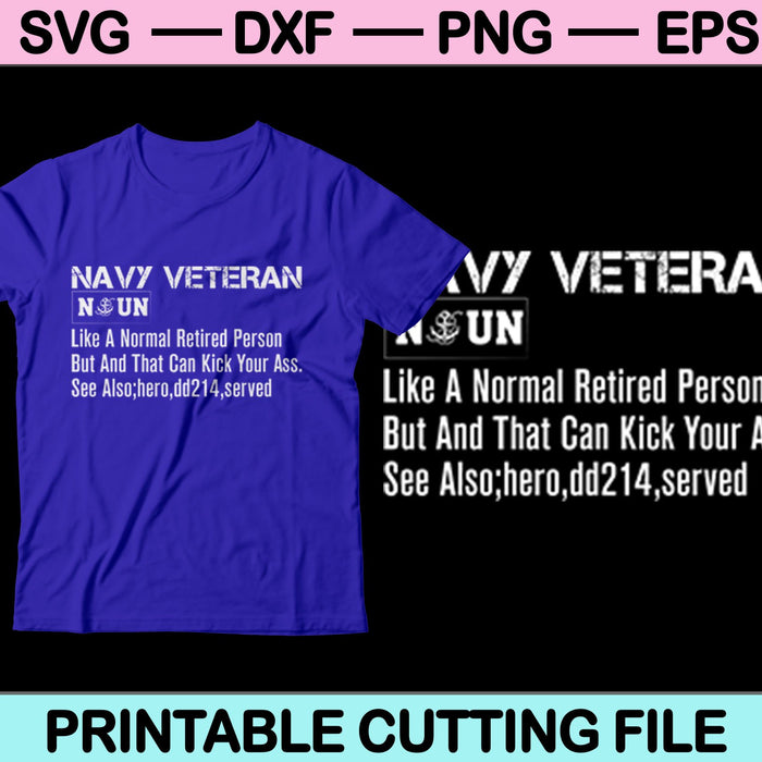 Archivos imprimibles de corte SVG de veterano de la Marina 
