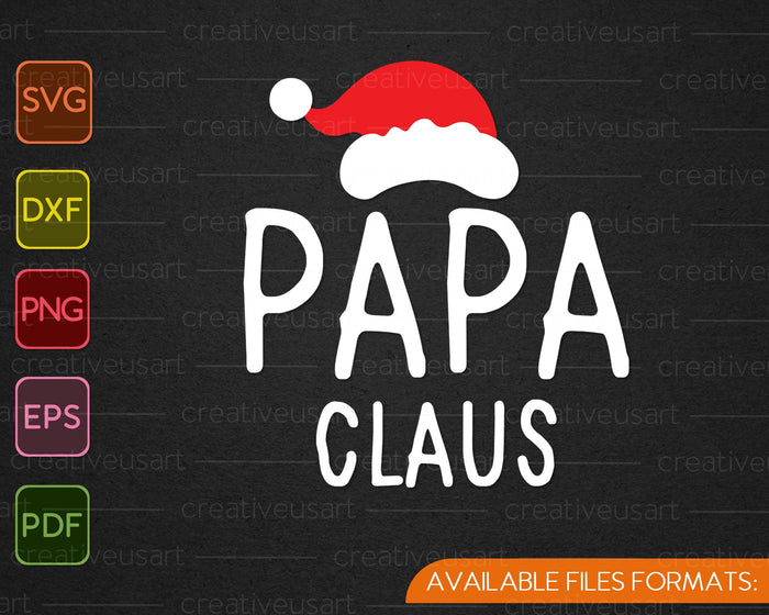 Papa Claus Navidad SVG PNG Cortar archivos imprimibles
