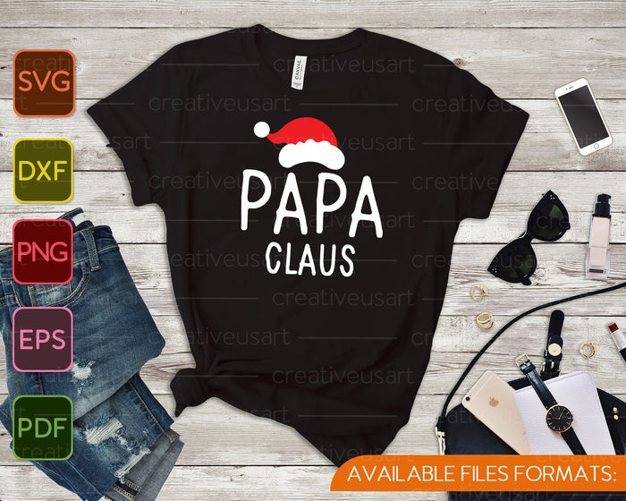 Papa Claus Christmas SVG PNG Cutting Printable Files