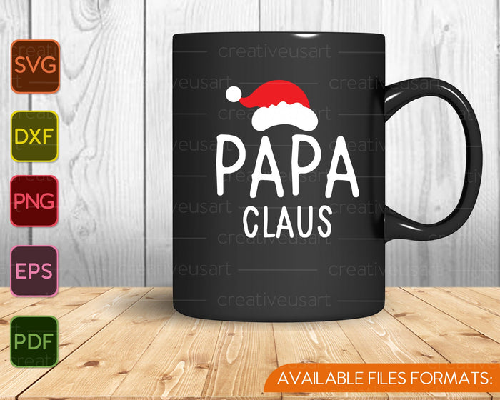 Papa Claus Christmas SVG PNG Cutting Printable Files