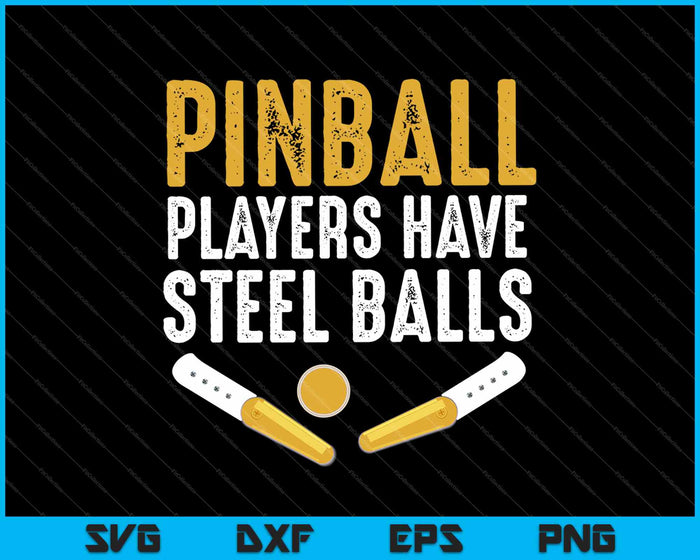 Los jugadores de pinball tienen bolas de acero SVG PNG cortando archivos imprimibles