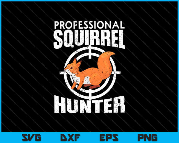 Professionele eekhoorn Hunter SVG PNG snijden afdrukbare bestanden