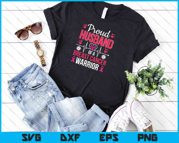 trotse echtgenoot borstkanker krijger bewustzijn roze lint SVG PNG snijden afdrukbare bestanden - on a t-shirt