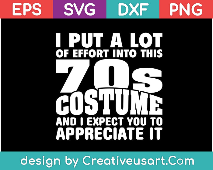 seventies costume Svg Cutting Printable Files