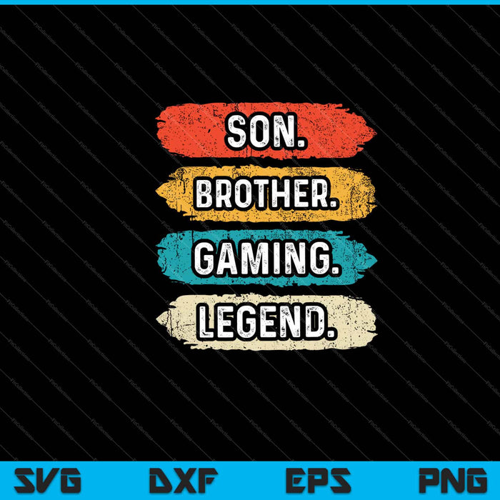 son brother gaming legend Vintage Game Svg Cutting Printable Files