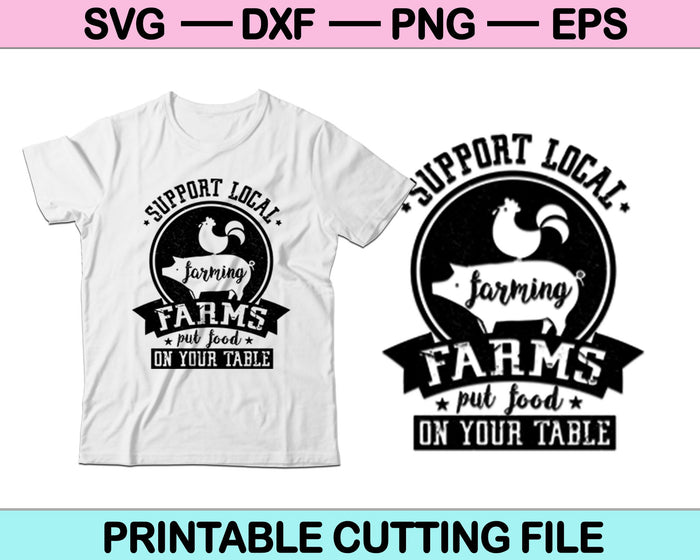 Support Farmers SVG PNG Digital Cutting Files