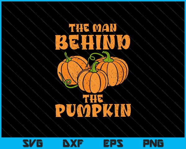 the man behind the pumpkin SVG PNG Cutting Printable Files