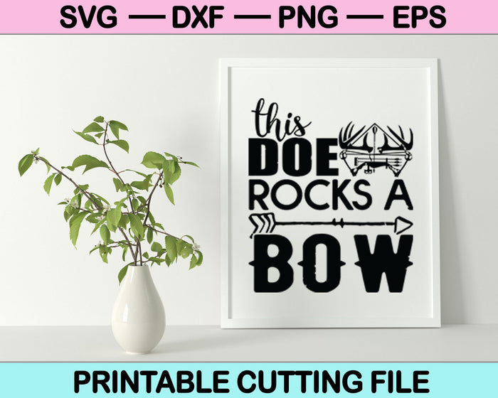 This Doe Docks a Bow SVG PNG Cutting Printable Files