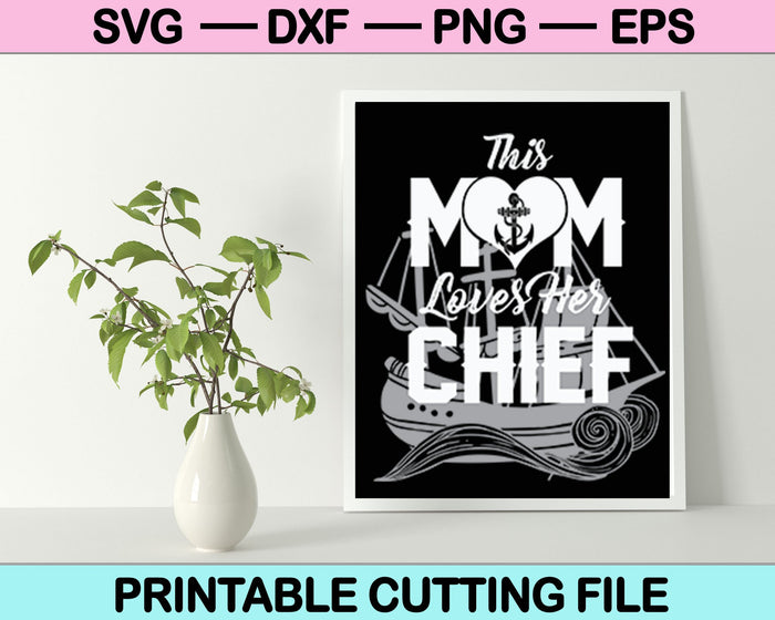Para mamá con amor Mamá SVG y archivos cortados para artesanos 