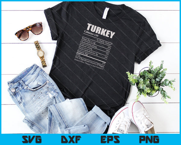 Turkey Calories 120 SVG PNG Cutting Printable Files - on a t-shirt