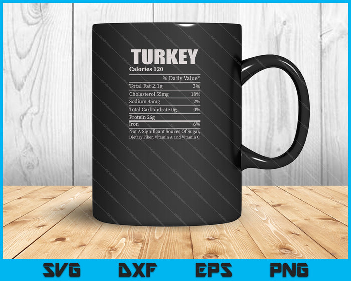 Turkey Calories 120 SVG PNG Cutting Printable Files