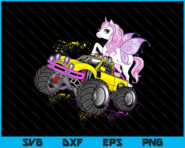 Unicorn With Tractor SVG PNG Cutting Printable Files