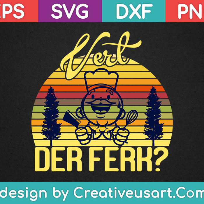 Vert Der Ferk SVG PNG cortando archivos imprimibles