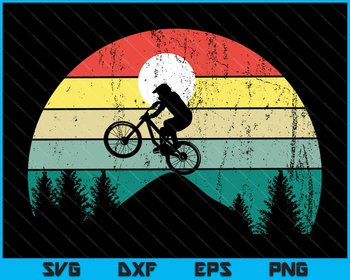 Bicicleta vintage con senderismo Druckbare Dateien Schneiden SVG PNG Cortar archivos imprimibles