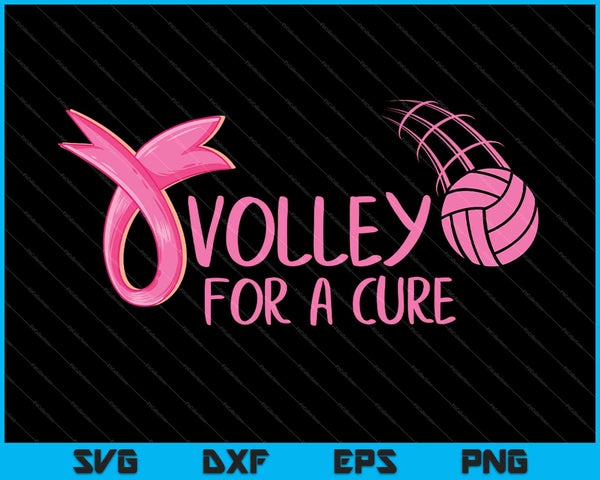 Volley for a Cure Voleibol Concientización sobre el cáncer de mama SVG PNG Cortar archivos imprimibles