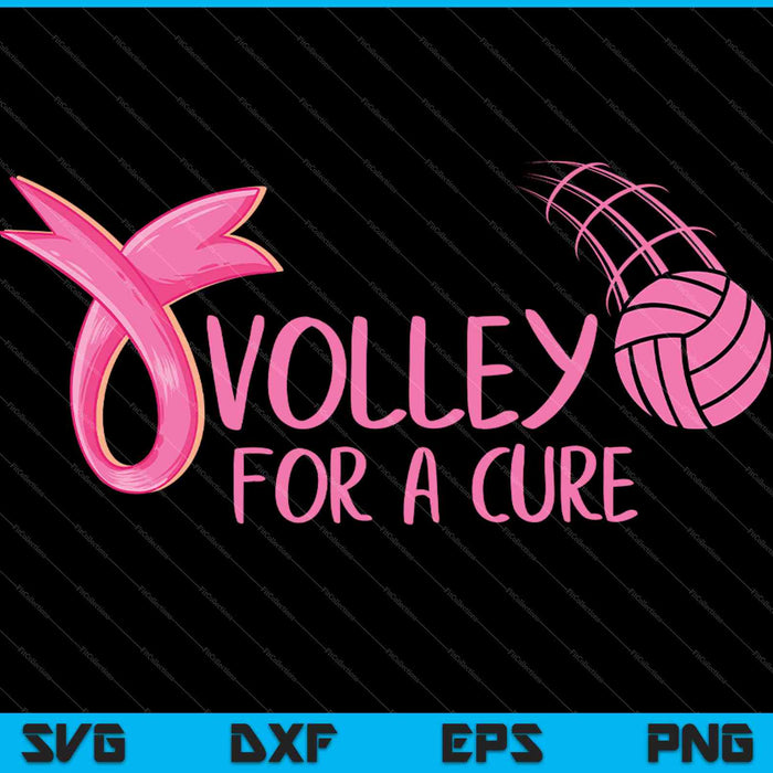 Volley for a Cure Voleibol Concientización sobre el cáncer de mama SVG PNG Cortar archivos imprimibles