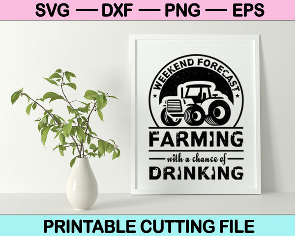 Previsión de fin de semana Agricultura con posibilidad de beber archivos imprimibles de corte SVG 
