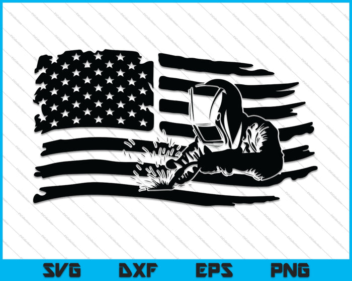 Lasser Amerikaanse vlag SVG PNG snijden afdrukbare bestanden