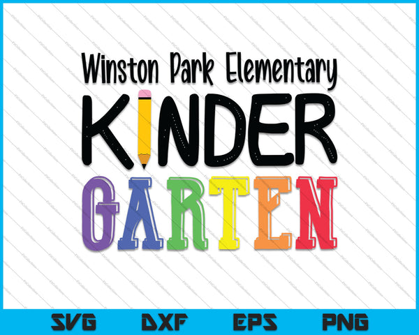 Winston park elementaire kleuterschool SVG PNG snijden afdrukbare bestanden