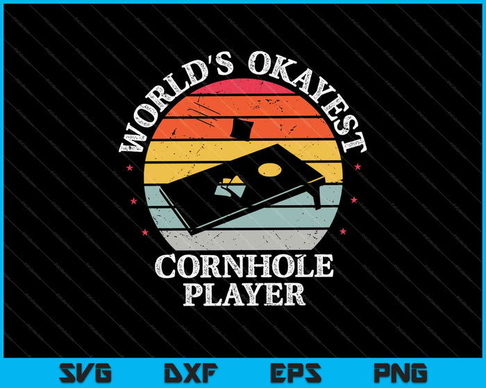 's Werelds beste Cornhole-speler SVG PNG snijden afdrukbare bestanden