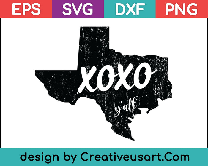 Xoxo y'all SVG PNG Cutting Printable Files